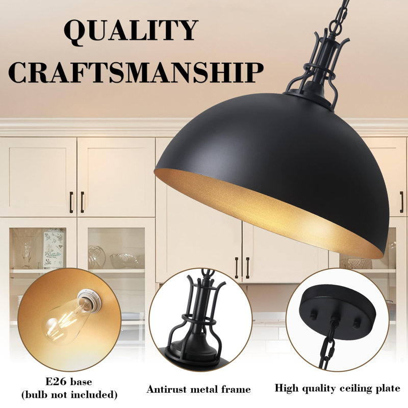 Black framed pendant light 2025